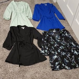 Lot of 4 Liz Lange Maternity work tunics sz s